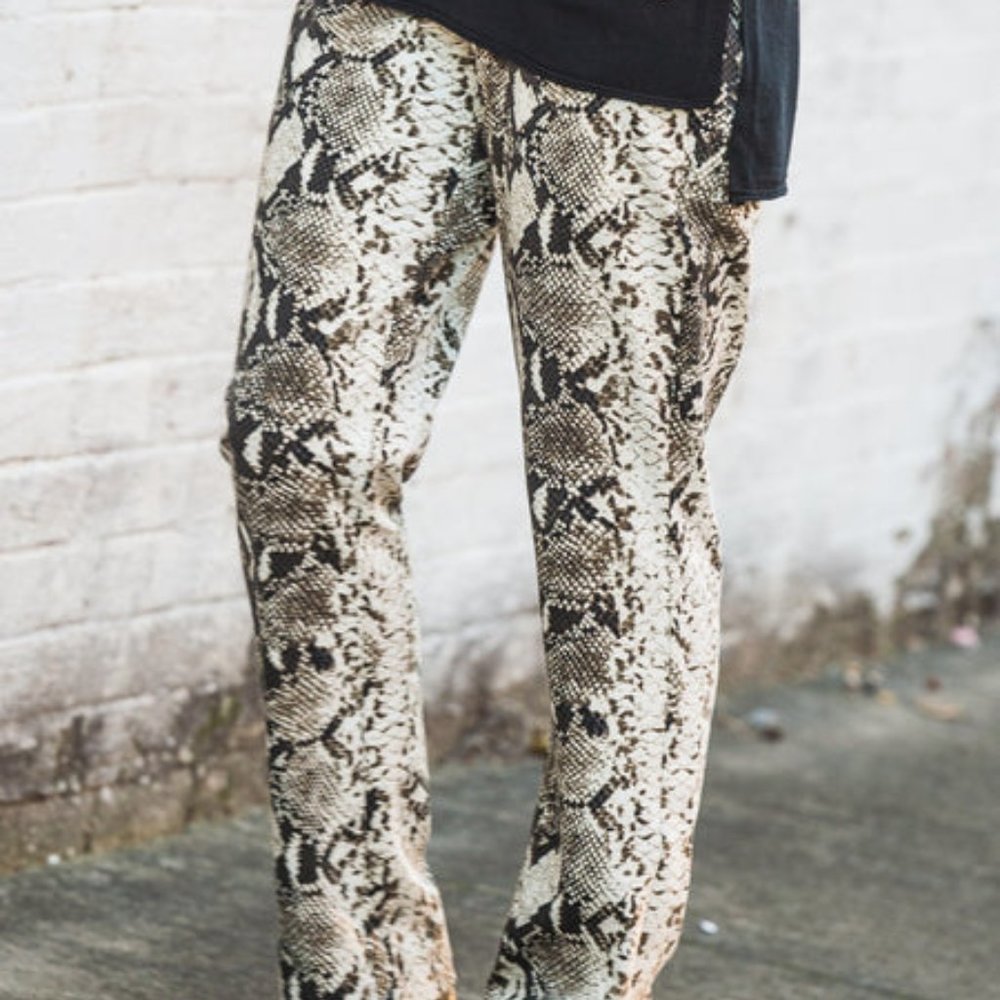 Picadilly Snake Skin Animal Print Pants